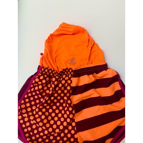 Nike Dri - Fit Purple & Orange Striped & Polka Dot Active Wear Shorts Women's XS - Picture 9 of 11